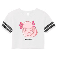 I Am Cute Axolotl Questions New Scorecard Crop Tee | Artistshot