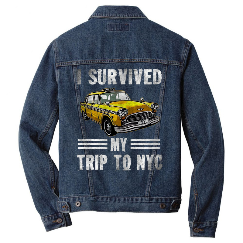 I Survived My Trip To Nyc, Love Nyc New York Costu Men Denim Jacket | Artistshot