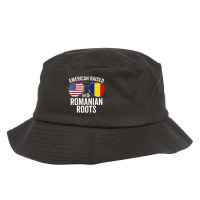 American Raised With Romanian Roots Usa Romania Fl Bucket Hat | Artistshot