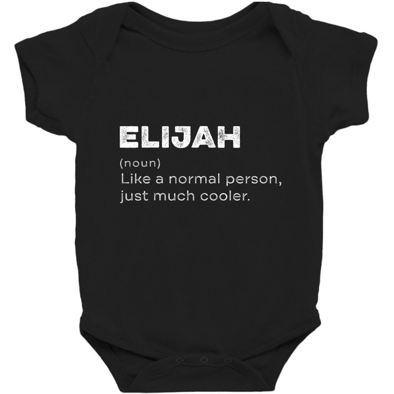 Mens Elijah Definition Personalized Name Funny Bir Baby Bodysuit by tamicam | Artistshot