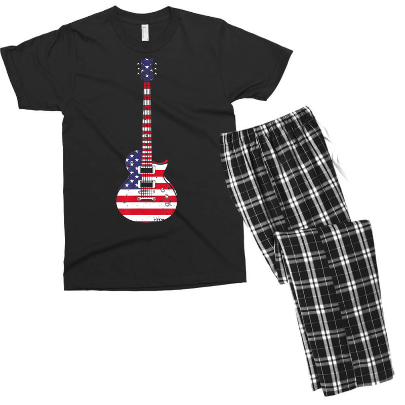 Cool Guitar For Men Women Musician Electric Guitar Men's T-shirt Pajama Set by chomibe | Artistshot