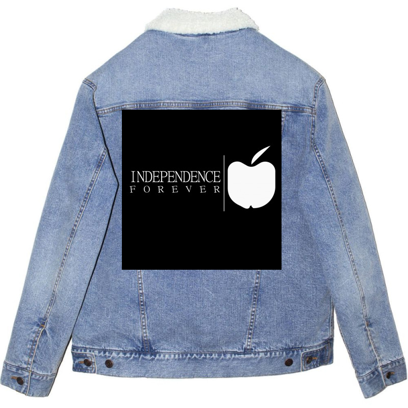 Independence Forever Farhan Unisex Sherpa-Lined Denim Jacket by Artist1 | Artistshot