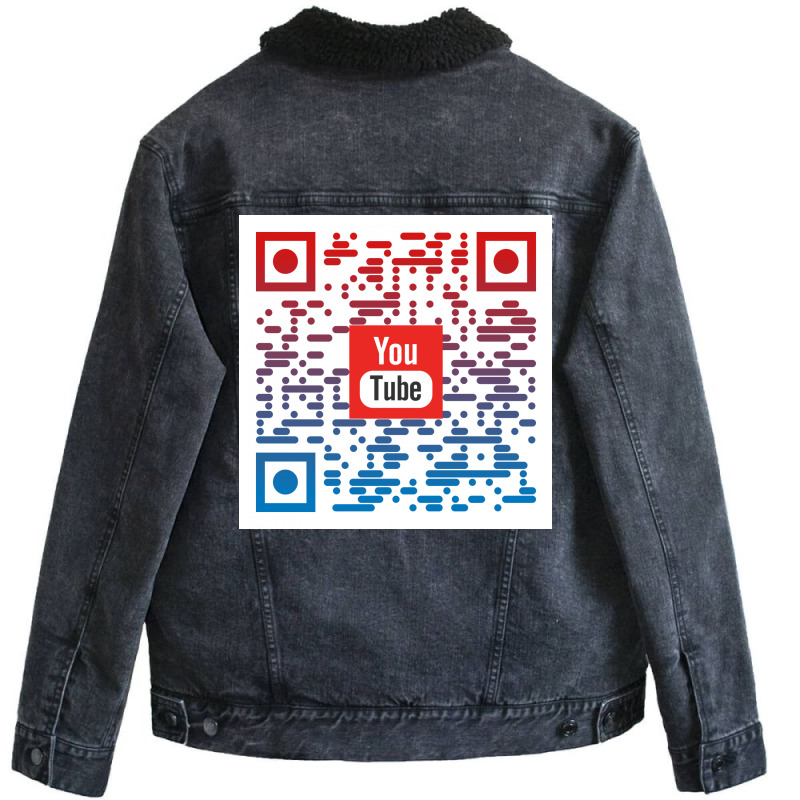 Qr Code Design Unisex Sherpa-lined Denim Jacket | Artistshot