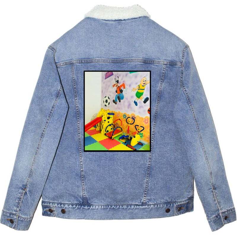 Kids Unisex Sherpa-Lined Denim Jacket by Artist1 | Artistshot