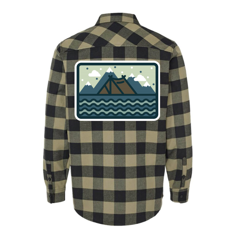 Camp Mountain Beach View Flannel Shirt by Quilimo | Artistshot