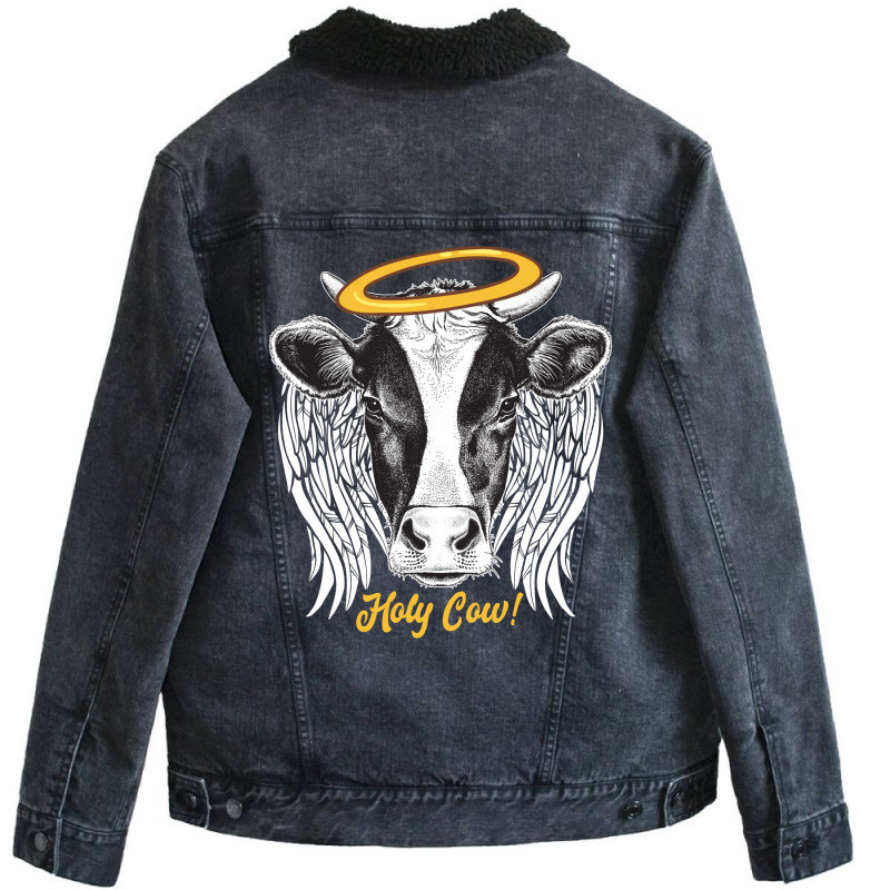 Holy Cow Unisex Sherpa-lined Denim Jacket | Artistshot