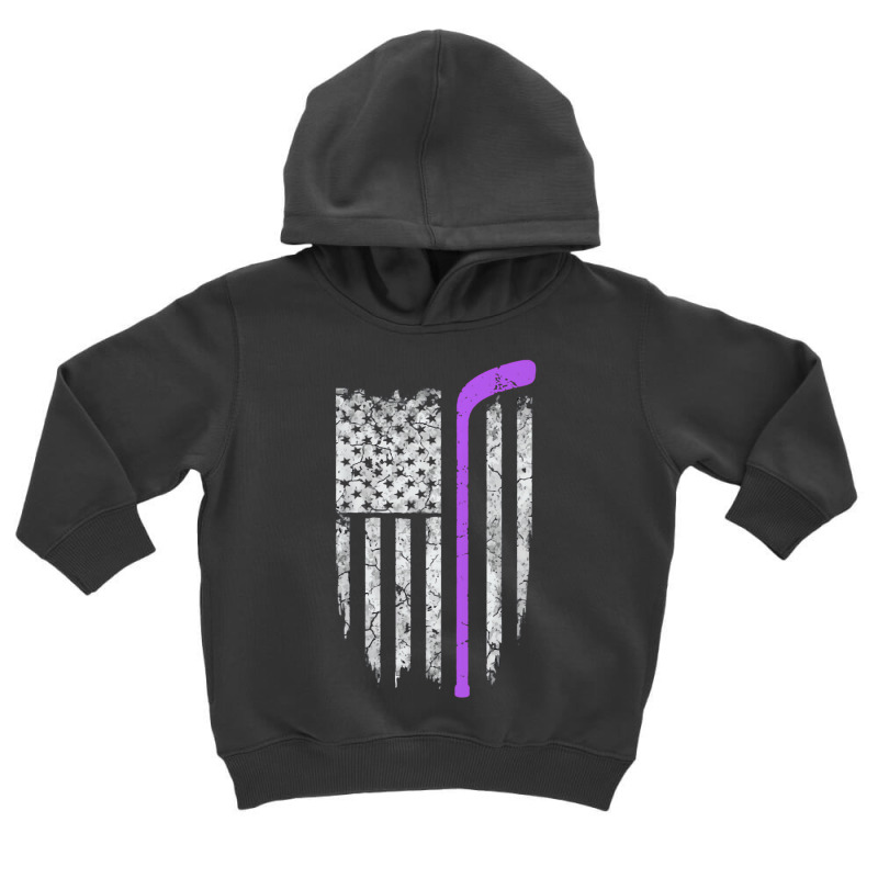 Hockey Fight Cancer American Flag Pullover Hoodie Toddler Hoodie by validokel | Artistshot