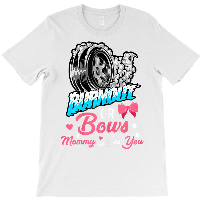 Womens Burnout Or Bows Gender Reveal Baby Party An T-shirt | Artistshot