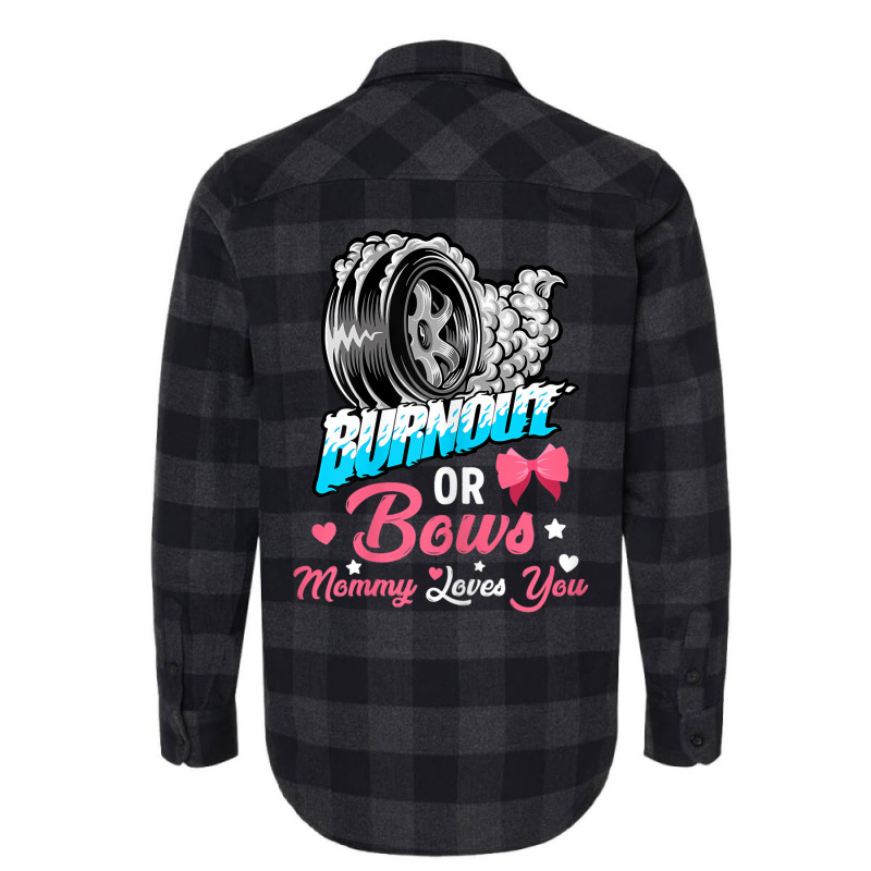 Womens Burnout Or Bows Gender Reveal Baby Party An Flannel Shirt | Artistshot