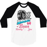 Womens Burnout Or Bows Gender Reveal Baby Party An 3/4 Sleeve Shirt | Artistshot