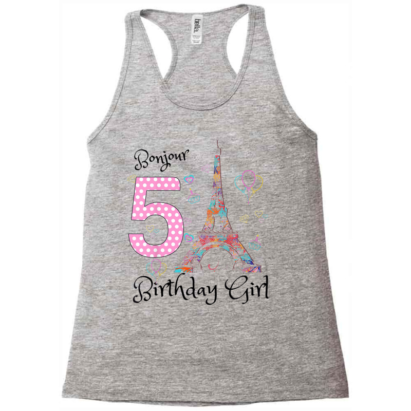 Kids 5th Birthday Girl Outfit France French Paris Racerback Tank by sudhirka | Artistshot