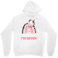 Holy Cow Im Seven Birthday Girl Outfit 7th Bday Fo Unisex Hoodie | Artistshot