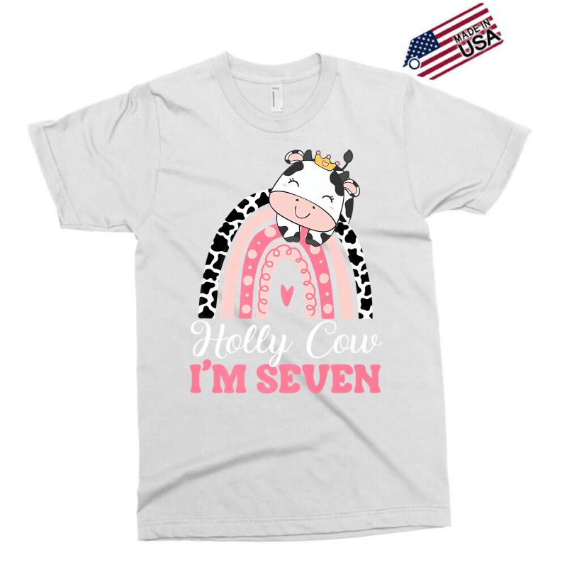 Holy Cow Im Seven Birthday Girl Outfit 7th Bday Fo Exclusive T-shirt | Artistshot