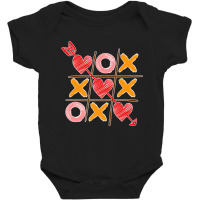 Cute Valentine T Shirt Boys Girls Tic Tac Toe Hear Baby Bodysuit | Artistshot