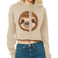 Cool Sloth With Dental Braces Funny Animal Teeth S Cropped Hoodie | Artistshot