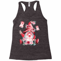 Cute Women Flower Pig Lover Gnome Pink Pig Lover F Racerback Tank | Artistshot