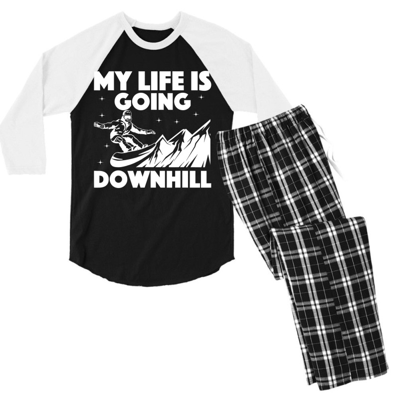 Cool Snowboarding Art For Men Women Snowboard Snow Men's 3/4 Sleeve Pajama Set | Artistshot