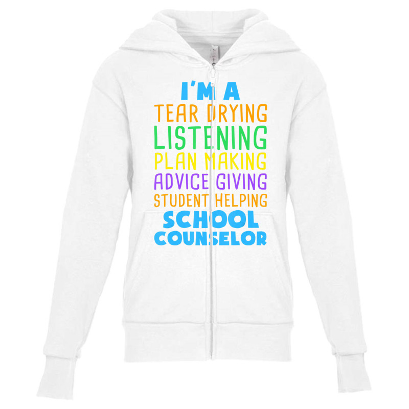 School Counselor School Psychologist Students Gift Youth Zipper Hoodie by gabuya | Artistshot