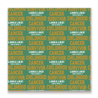 Never Underestimate The Strength Of A Childhood Cancer Warrior Metal Print Square | Artistshot