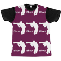 Ishoot   Camera Photographer Trained Shooting Funny Gun Photo Gift Tee Graphic T-shirt | Artistshot