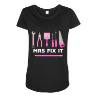 Mrs Fix It Handy Women T Shirt Maternity Scoop Neck T-shirt | Artistshot