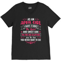 As An April Girl   Girl T Shirt V-neck Tee | Artistshot