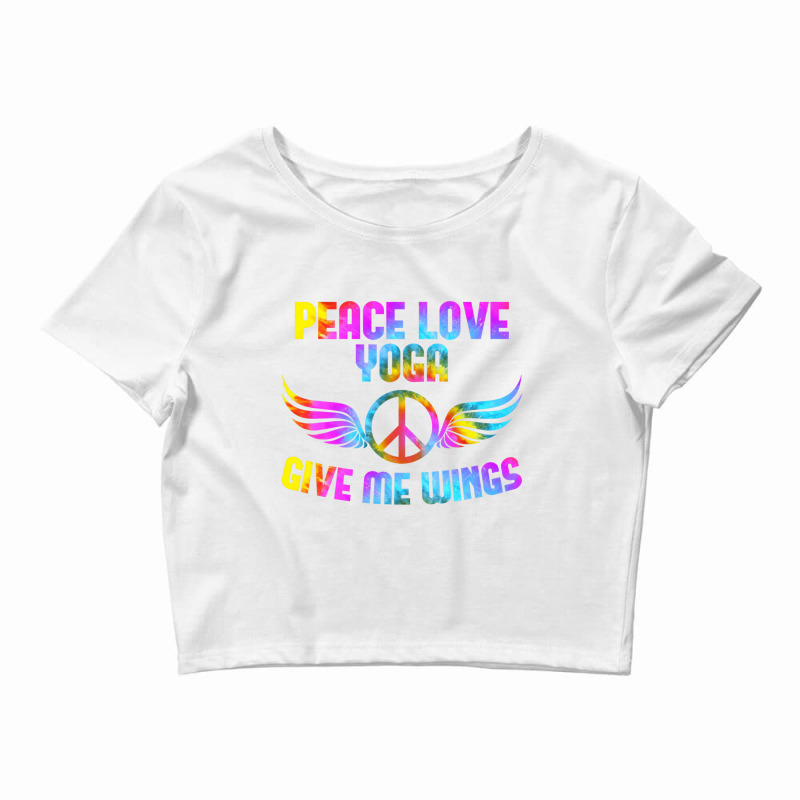 Peace Love Yoga Give Me Wings Meditation Pranayama Crop Top by karynadreck | Artistshot