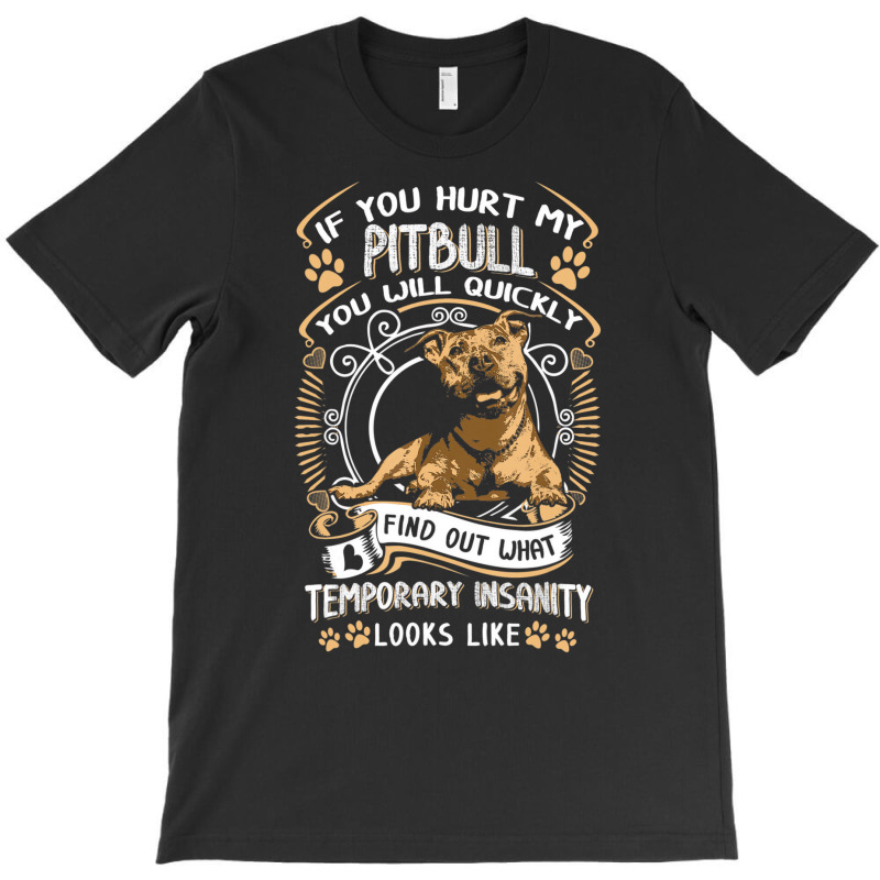 If You Hurt My Pitbull You Will Quickly Dog Pit Bu T-Shirt by coyagota | Artistshot