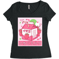 Funny Retro Japanese Kawaii Strawberry Milkshake 9 Women's Triblend Scoop T-shirt | Artistshot