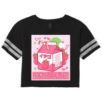 Funny Retro Japanese Kawaii Strawberry Milkshake 9 Scorecard Crop Tee | Artistshot