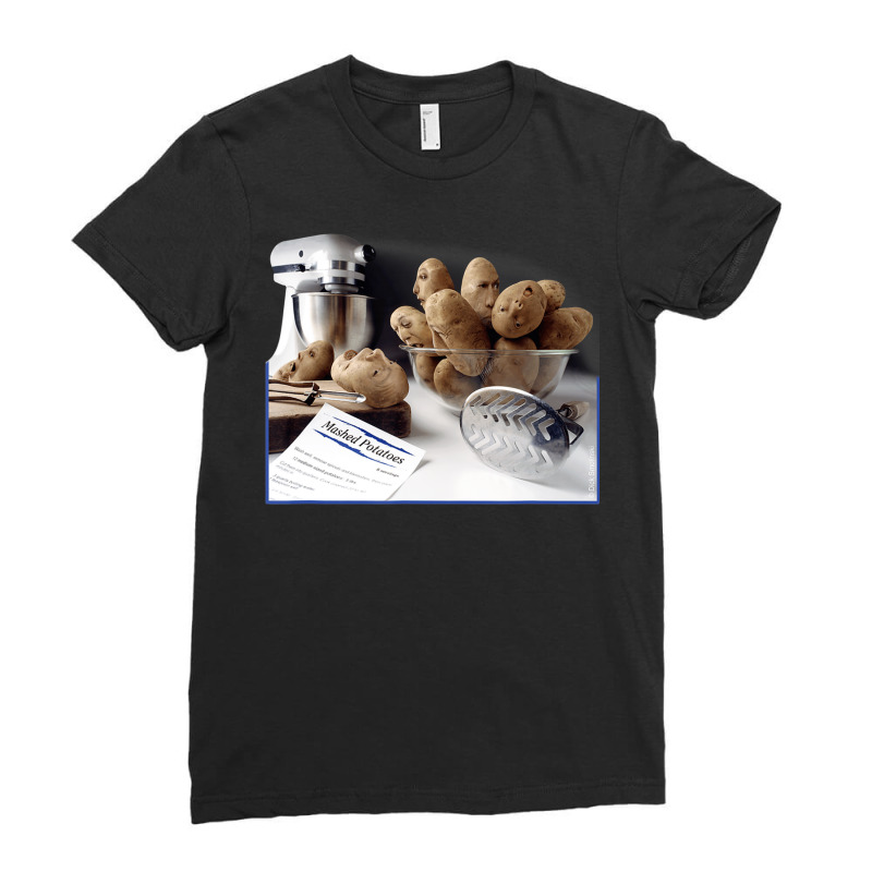 Funny Potato Panic T Shirt Ladies Fitted T-Shirt by bonne | Artistshot