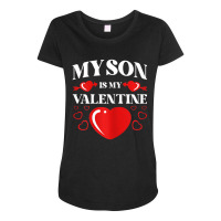 Womens My Son Is My Valentine Valentines Day Heart Maternity Scoop Neck T-shirt | Artistshot