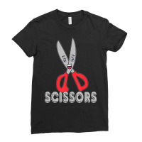 Funny Rock Paper Scissors Shirt Halloween Group Co Ladies Fitted T-shirt | Artistshot