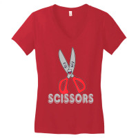 Funny Rock Paper Scissors Shirt Halloween Group Co Women's V-neck T-shirt | Artistshot