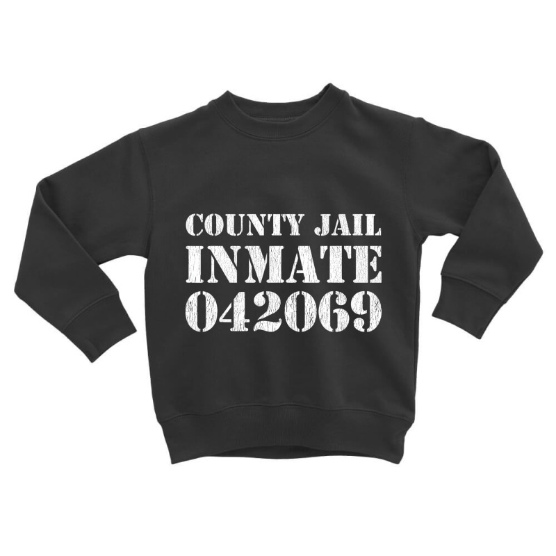 County Jail Inmate Costume Prisoner Outfit Hallowe Toddler Sweatshirt | Artistshot