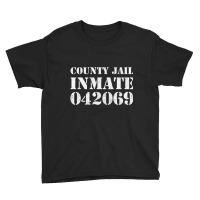 County Jail Inmate Costume Prisoner Outfit Hallowe Youth Tee | Artistshot