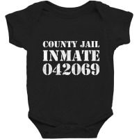 County Jail Inmate Costume Prisoner Outfit Hallowe Baby Bodysuit | Artistshot