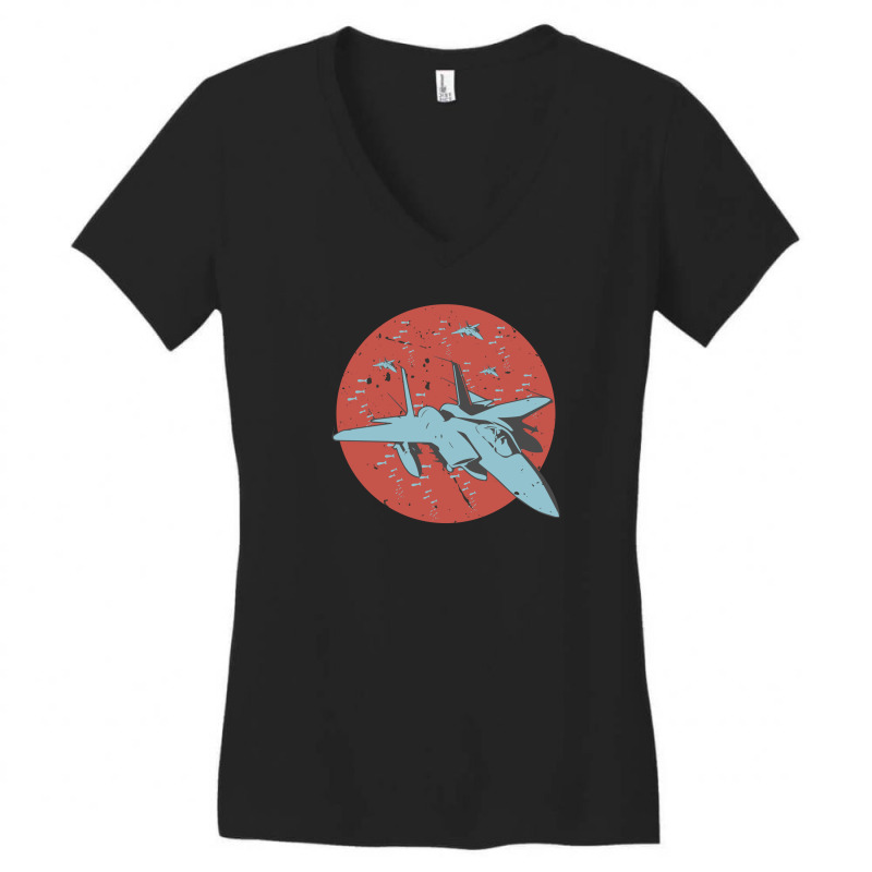 F-15 Strike Eagle Fighter Jet Women's V-neck T-shirt | Artistshot