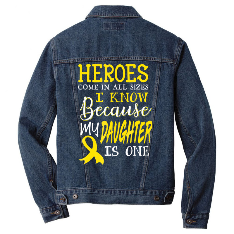 My Daughter Is A Hero Childhood Cancer Awareness T Men Denim Jacket | Artistshot