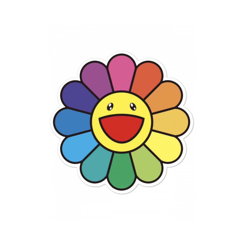 Custom Takashi Murakami Flower Rainbow Sticker By Kakashop - Artistshot