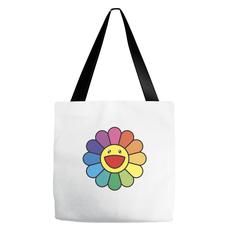 Takashi Murakami Flower Rainbow Tote Bags. By Artistshot