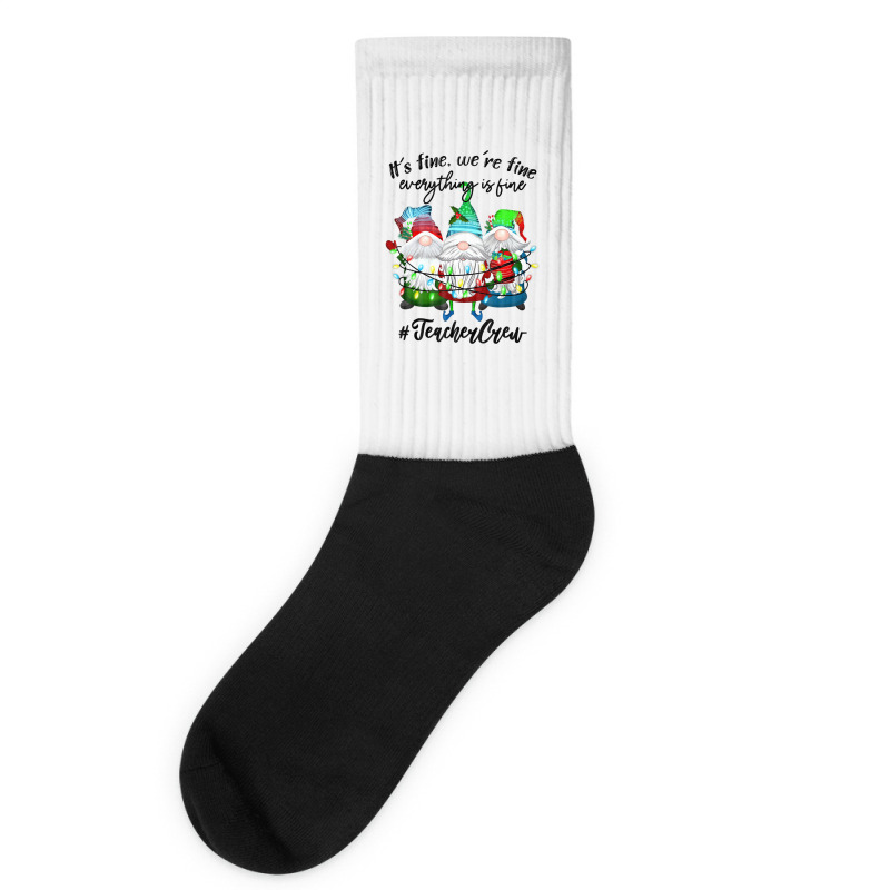 It's Fine We're Fine Everything Is Fine Teacher Gn Socks | Artistshot