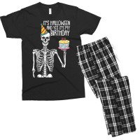 Its Halloween And Yes Its My Birthday Lazy Costume Men's T-shirt Pajama Set | Artistshot