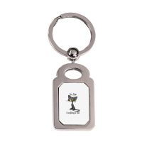 It's Fine I'm Fine Everything Is Fine Funny Cat Lo Silver Rectangle Keychain | Artistshot