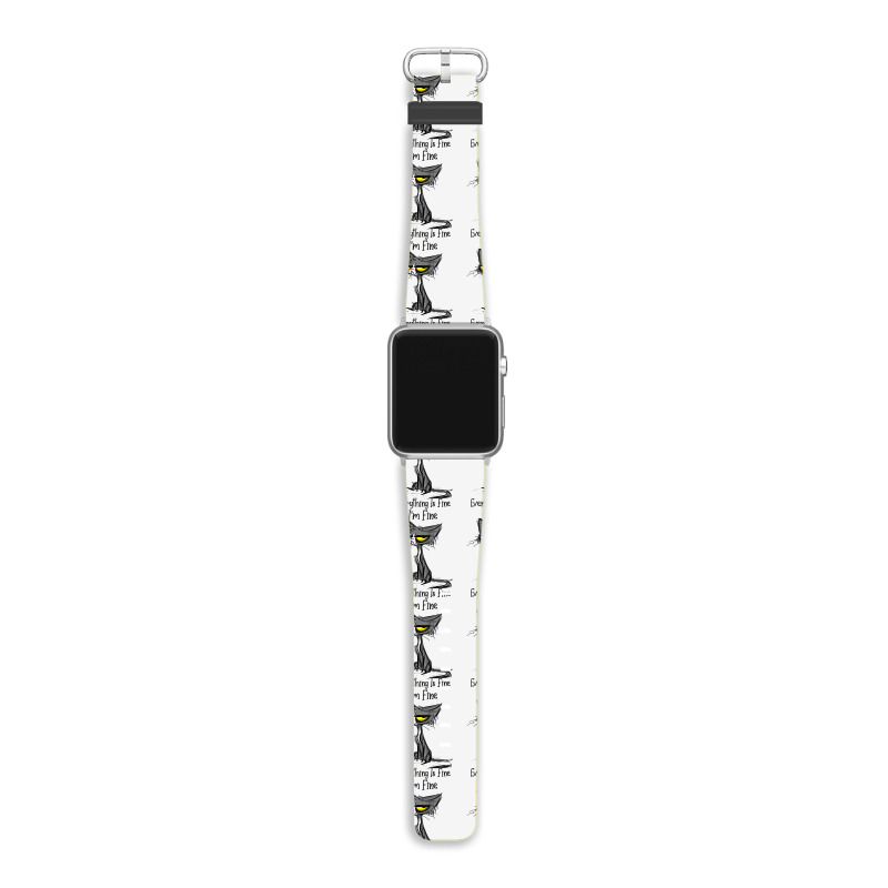 It's Fine I'm Fine Everything Is Fine Funny Cat Lo Apple Watch Band | Artistshot