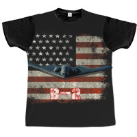 B2 Spirit Stealth Bomber Jet Plane Us Flag Pilot V Graphic T-shirt | Artistshot