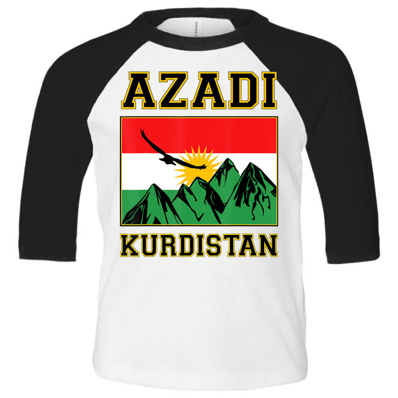 Azadi Kurdistan, Kurdish Flag Shirt, Kurdistan T S Toddler 3/4 Sleeve Tee by ravand | Artistshot