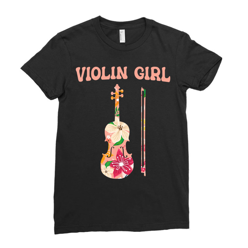 Funny Violin Stringed Musical Instrument   Violin Ladies Fitted T-Shirt by voutsro | Artistshot