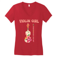 Funny Violin Stringed Musical Instrument   Violin Women's V-neck T-shirt | Artistshot