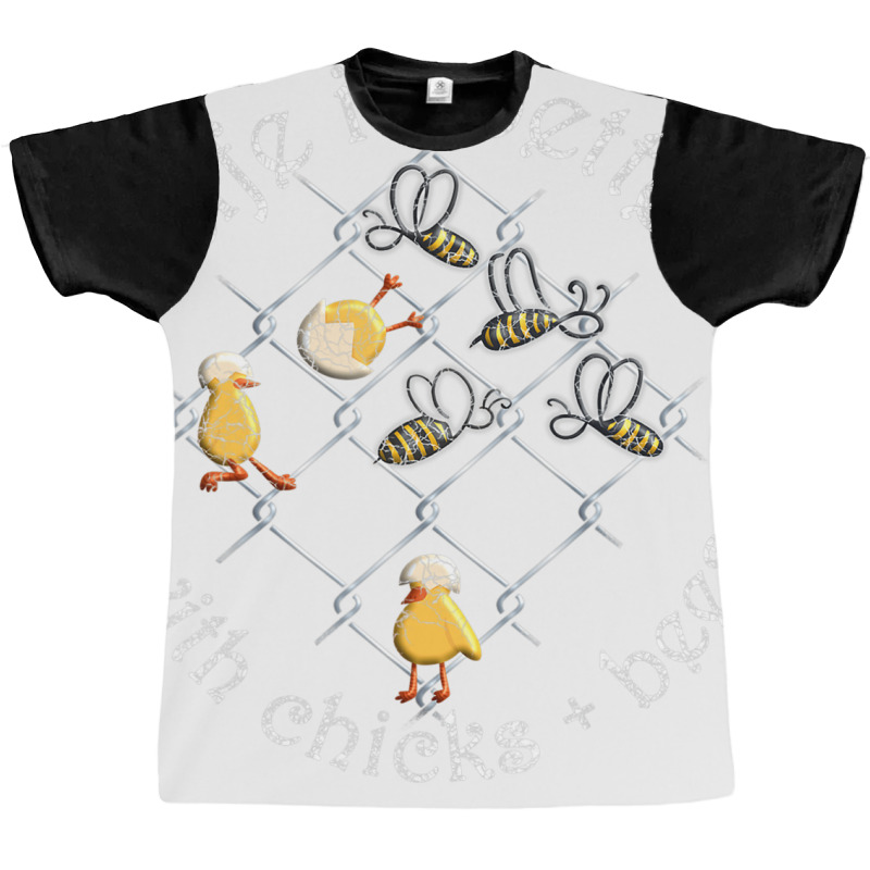 Funny Tictactoe Chicken Bees Wire Mesh Game Beekee Graphic T-shirt | Artistshot